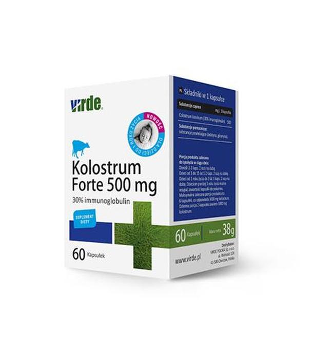Virde Kolostrum Forte 500 mg - 60 kaps. - cena, opinie, właściwości