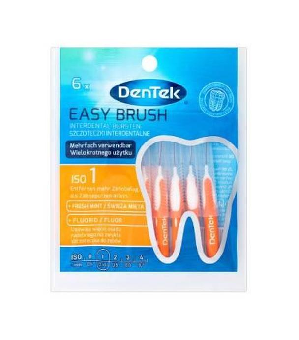 Dentek, Easy Brush, szczoteczki międzyzębowe, rozmiar 1 (0,45 mm), 6 sztuk
