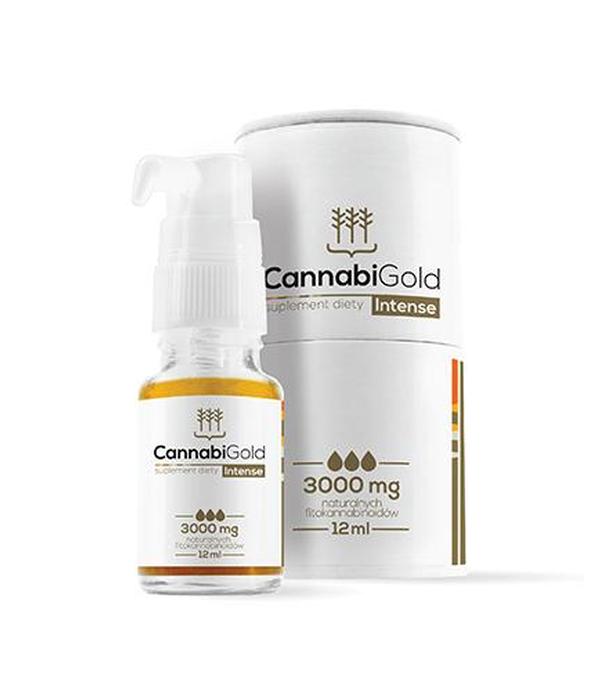Cannabigold Intense 3000 mg Olej MCT kokosowy z ekstraktem z konopi włóknistych z naturalnie występującymi fitokannabinoidami - 12 ml - cena, opinie, właściwości