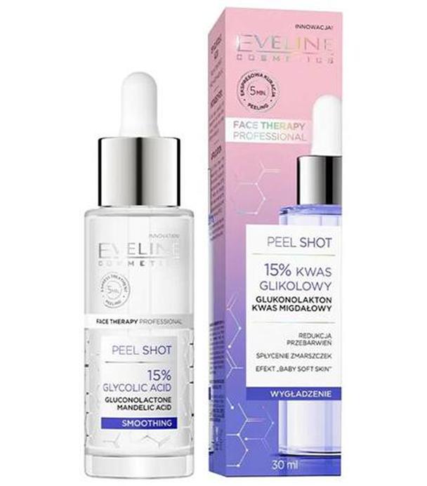 Eveline Peel Shot Kuracja peelingująca 15% kwas glikolowy, 30 ml, cena, wskazania, właściwości - ważny do 2025-10-24