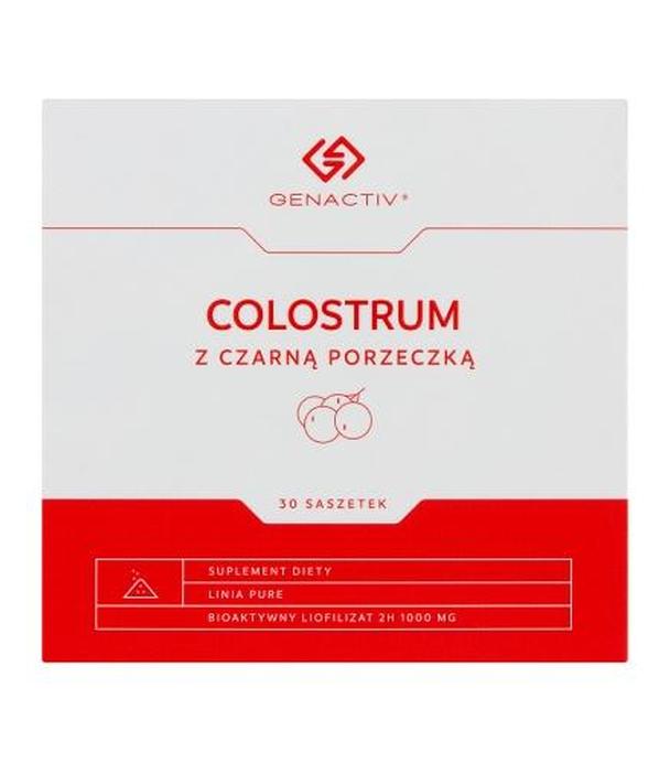 Genactiv Colostrum z czarną porzeczką, saszetki, 30 sztuk