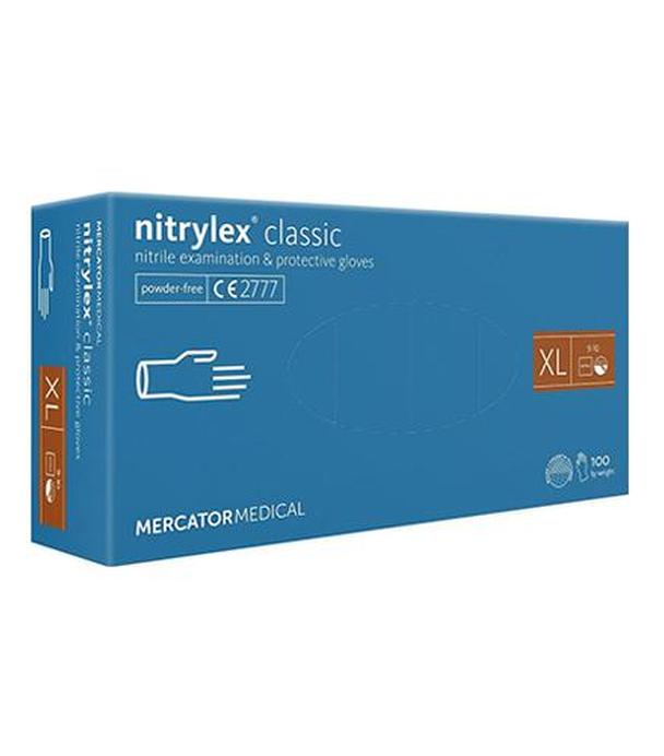 Nitrylex Classic Rękawice diagnostyczne i ochronne nitrylowe bezpudrowe XL 9-10 niebieskie - 100 szt. - cena, opinie, stosowanie