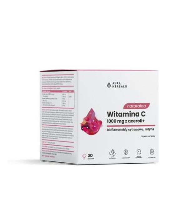 Aura Herbals Naturalna witamina C 1000 mg z aceroli, 30 saszetek