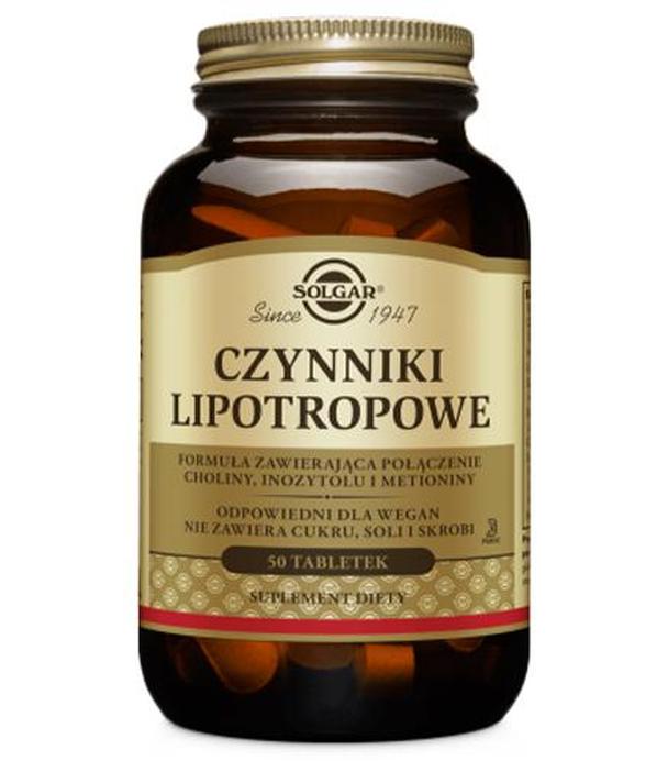 SOLGAR CZYNNIKI LIPOTROPOWE - 50 tabl.