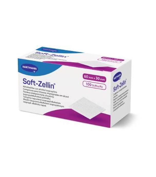 Soft-Zellin, waciki nasączone alkoholem 60mm x 30mm, 100 sztuk