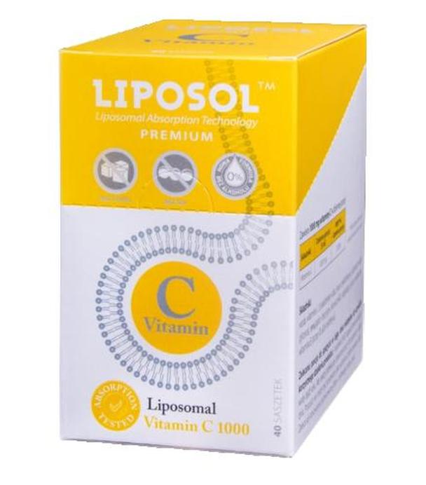 Liposol Liposomalna Witamina C buforowana 1000 mg, 40 saszetek, cena, opinie, dawkowanie