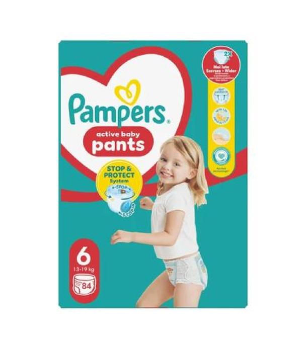 Pampers Active Baby, Pieluchomajtki rozmiar 6, 13-19 kg, 84 sztuki