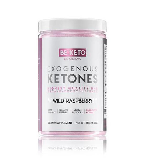 BeKeto Exogenous Ketones Wild Raspberry, 150 g, cena, wskazania, składniki