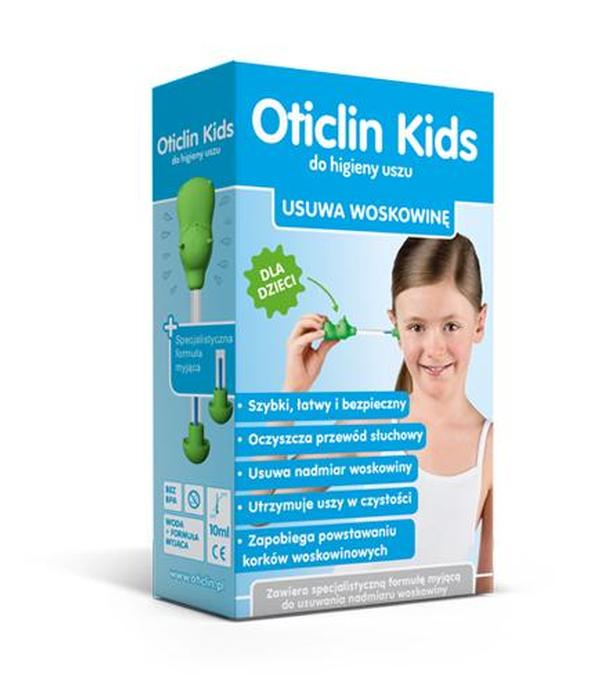 OTICLIN KIDS do higieny uszu - 10 ml - oczyszcza przewód słuchowy - cena, opinie, wskazania