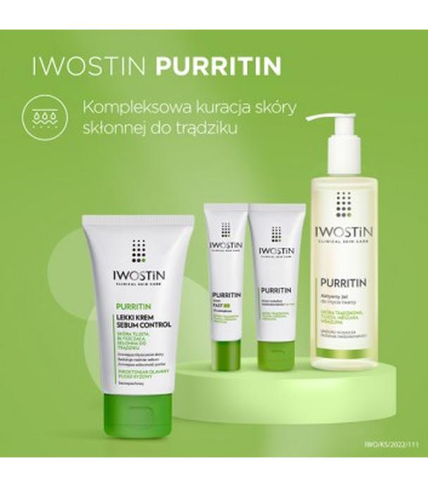 Iwostin Purritin Lekki Krem Sebum Control, 60 ml, cena, opinie, właściwości  - ważny do 2025-09-01