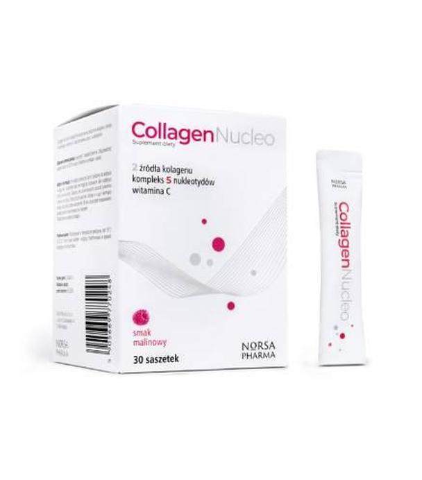 Norsa Pharma Collagen Nucleo o smaku malinowym, saszetki, 30 sztuk