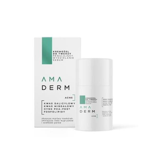 Amaderm Acne Kremożel do twarzy regulujący wydzielanie sebum, 50 ml