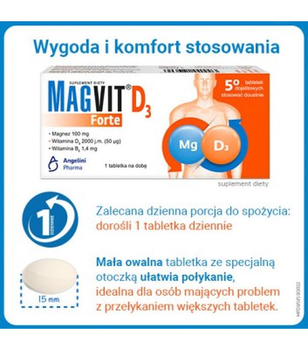 Magvit Forte D3, 50 tabletek - ważny do 2025-08-31