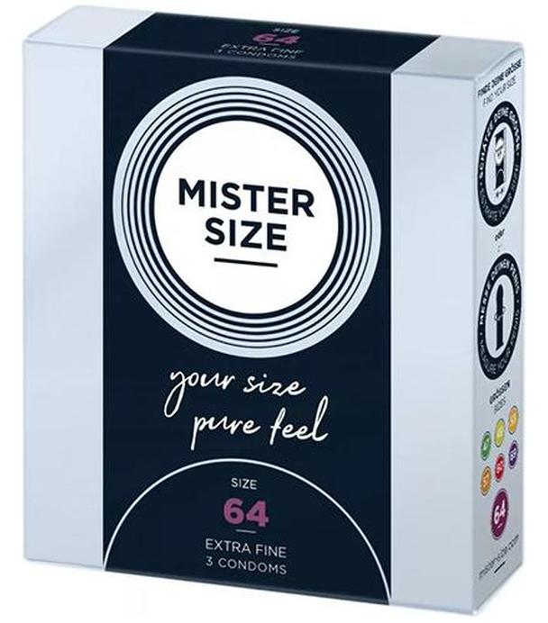Mister Size Prezerwatywy 64 mm, 3 szt., cena, opinie, właściwości
