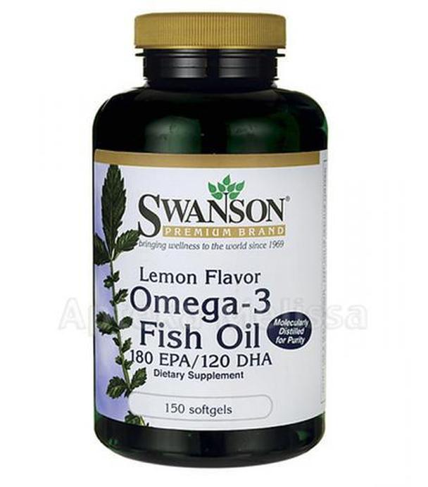 SWANSON Omega 3 o smaku cytrynowym 1000 mg - 150 kaps.