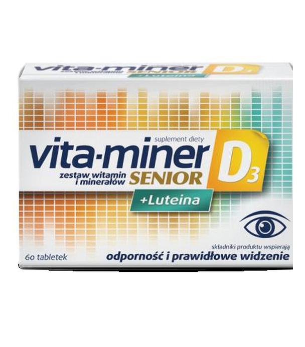 Vita-Miner Senior D3 + Luteina, tabletki, 60 sztuk
