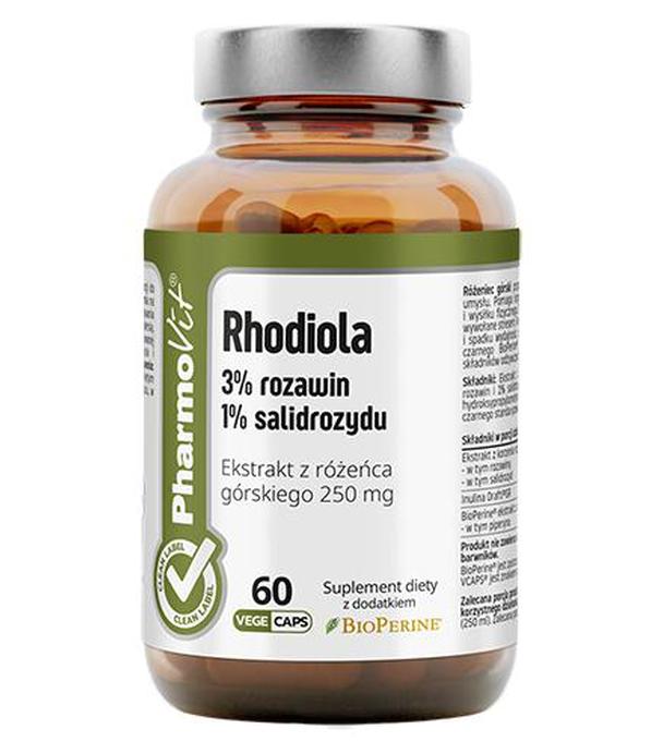 PharmoVit Rhodiola ekstrakt z różeńca górskiego 250 mg - 60 kaps. - cena, opinie, właściwości