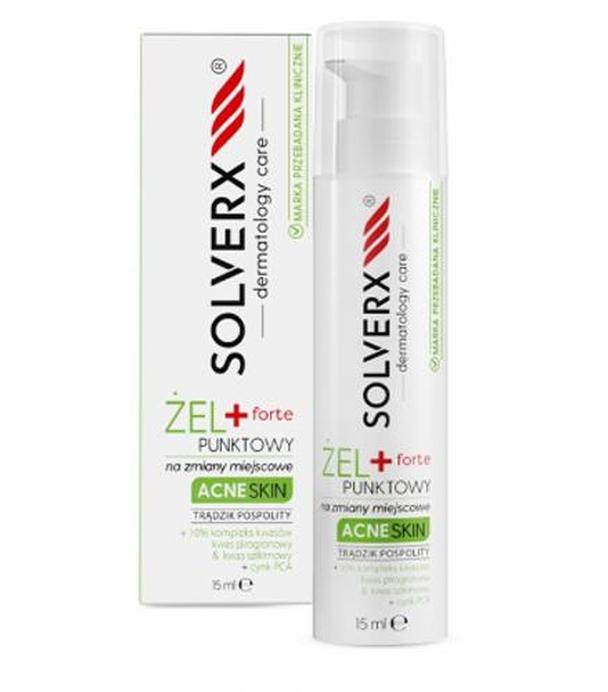 Solverx Acne Skin Forte Żel punktowy, 15 ml