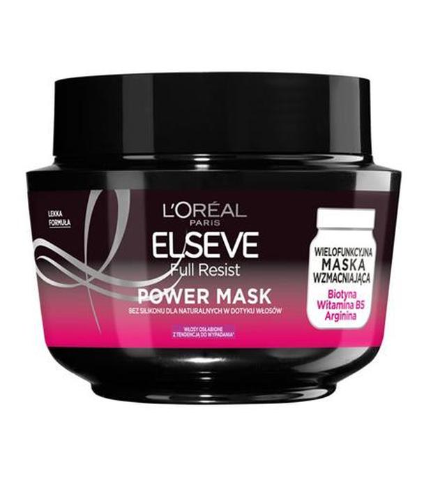 L'Oreal Elseve Full Resist Power Wielofunkcyjna maska wzmacniająca do włosów osłabionych - 300 ml - cena, opinie, właściwości