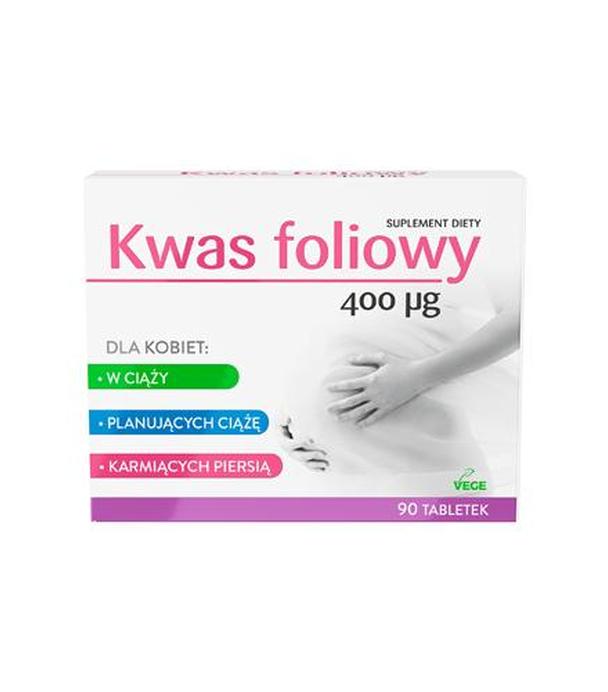 Kwas Foliowy 400 µg, 90 tabletek