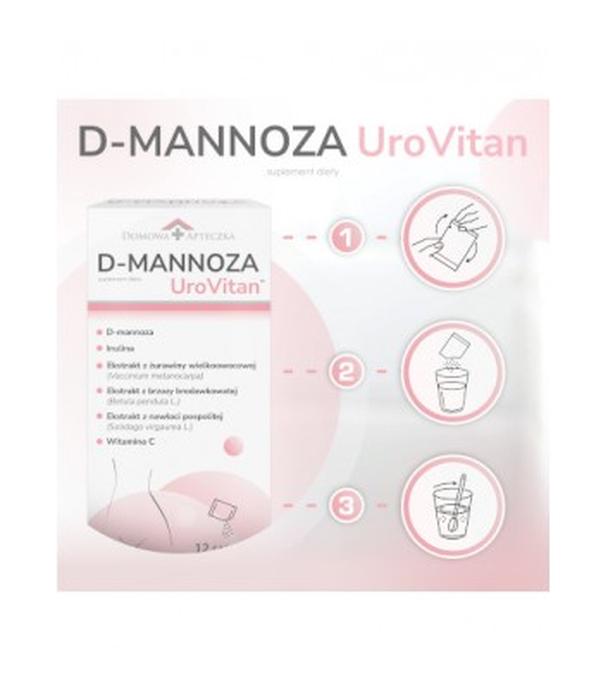 Domowa Apteczka, D-Mannoza UroVitan, proszek, 12 saszetek