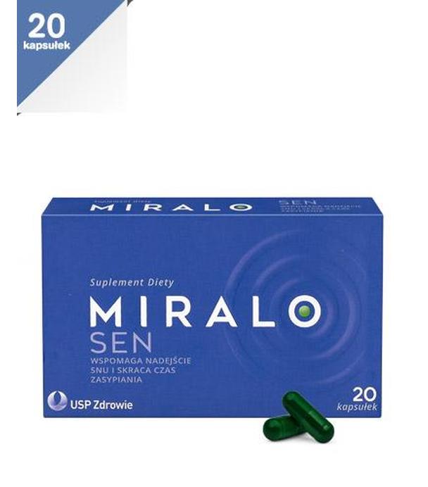Miralo Sen, 20 kaps. Ułatwiający zasypianie - cena, opinie, dawkowanie