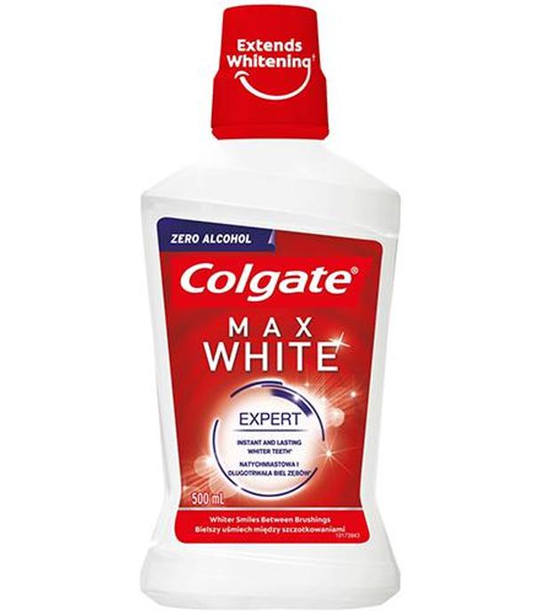 Colgate Max White Expert  Płyn do płukania jamy ustnej, 500 ml, cena, opinie, właściwości