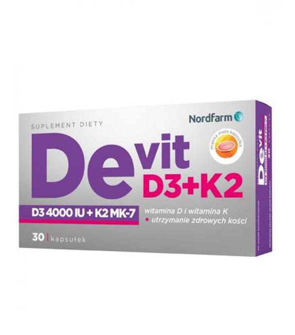 DE-VIT D3 4000 IU + K2 MK-7 - 30 kaps.