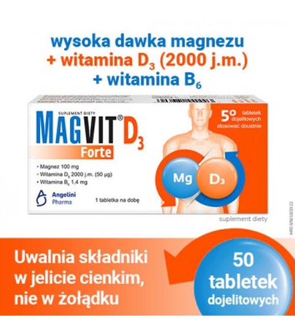Magvit Forte D3, 50 tabletek - ważny do 2025-08-31