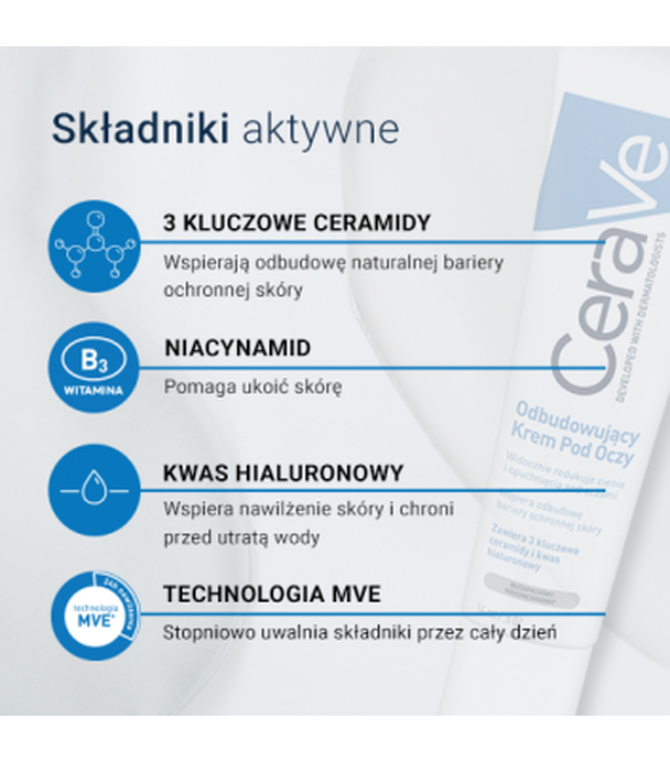 CeraVe Odbudowujący Krem pod oczy, 14 ml