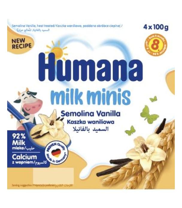 Humana Milk Minis Deserek mleczny kaszka waniliowa, 4x100 g - ważny do 2025-07-04