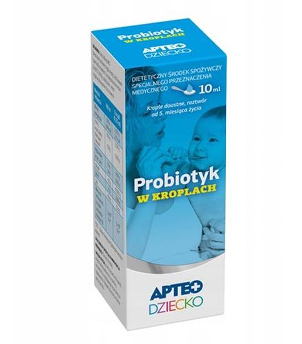 Apteo Probiotyk w kroplach dla dzieci - 10 ml - cena, właściwości, opinie