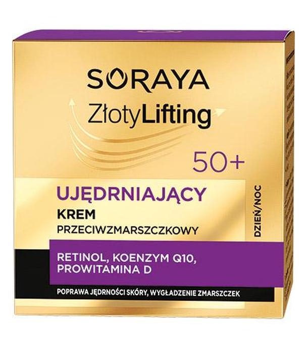 SORAYA Złoty Lifting, Ujędrniający Krem Przeciwzmarszczkowy 50+, 50 ml