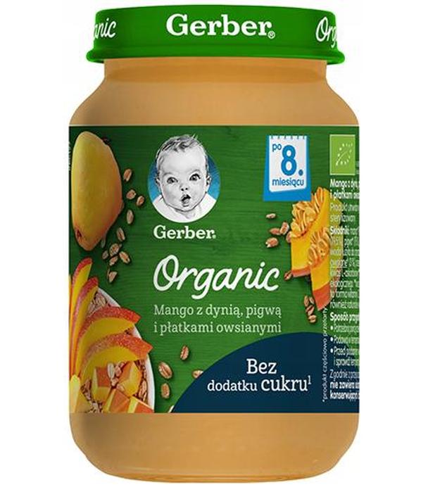 Gerber Organic Deserek mango z dynią pigwą i płatkami owsianymi po 8. miesiącu, 190 g