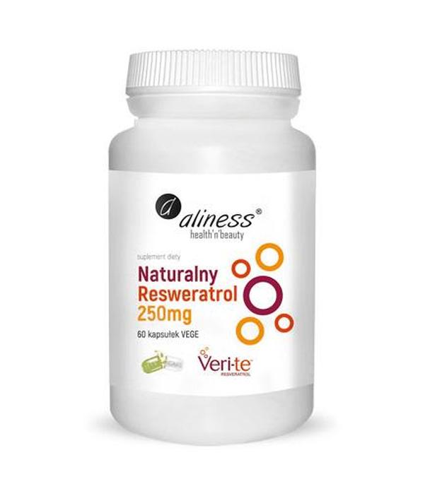 Aliness Naturalny Resweratrol 250 mg - 60 kaps. - cena, opinie, właściwości