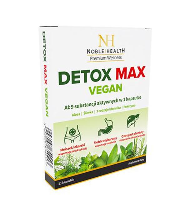 Noble Health Detox Max Vegan, 21 kapsułek