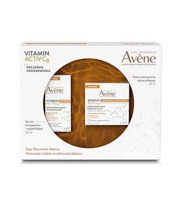 AVENE VITAMINA Cg Innowacyjna pielęgnacja odmładzająca rozjaśniająca przebarwienia: Vitamin Activ Cg Serum korygująco - rozjaśniające 30 ml + Vitamin Activ Cg Krem intensywnie rozświetlający 50 ml [ZESTAW]