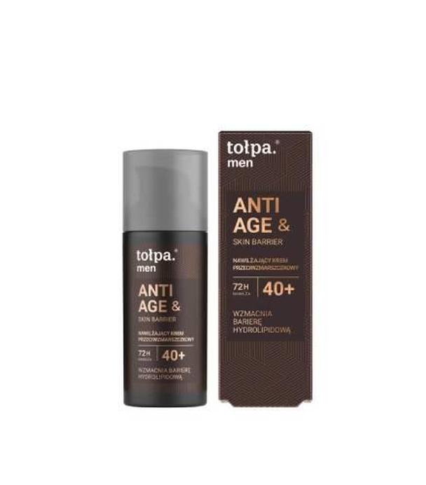Tołpa Men Anti Age&Skin Barrier, Nawilżający krem przeciwzmarszczkowy 40+, 50 ml