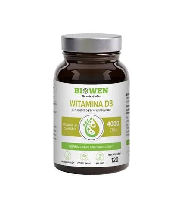 Biowen Witamina D3 4000IU, kapsułki, 120 sztuk