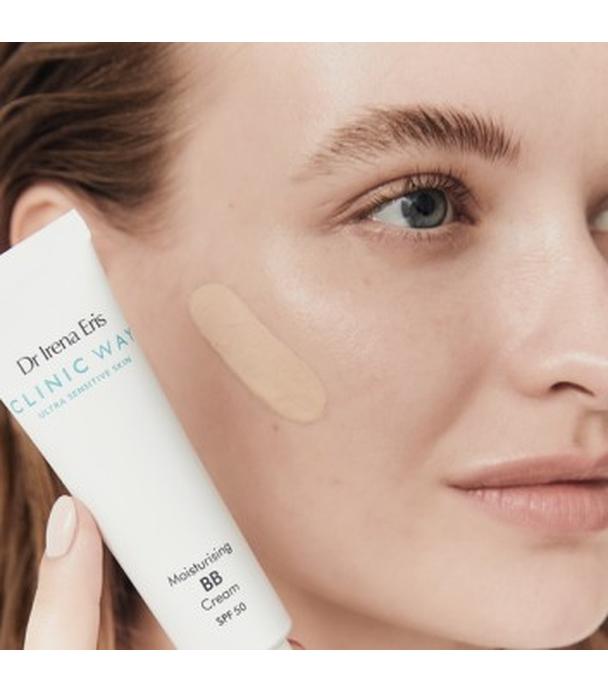 Dr Irena Eris CLINIC WAY Nawilżający krem BB SPF50 medium beige 20, 30 ml - ważny do 2025-08-30