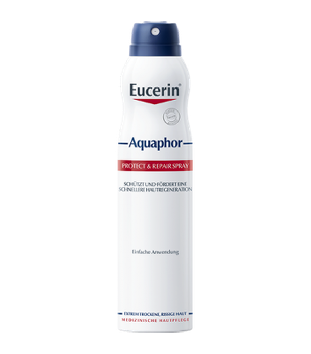 Eucerin Aquaphor Maść regenerująca w sprayu do skóry suchej popękanej i podrażnionej dla dorosłych i niemowląt, 250 ml, cena, opinie, stosowanie