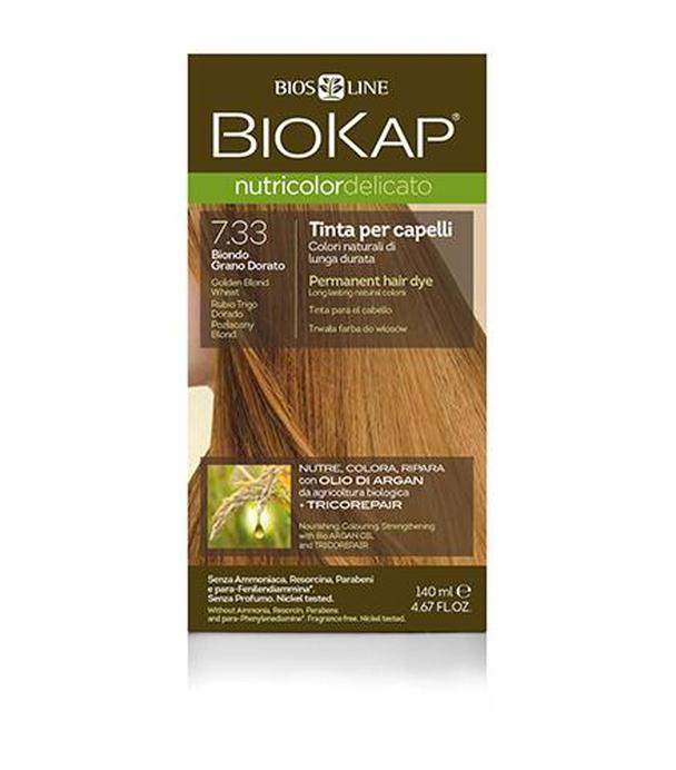 BioKap Nutricolordelicato Farba do włosów trwała 7. 33 Pozłacany Blond - 140 ml - cena, opinie, właściwości