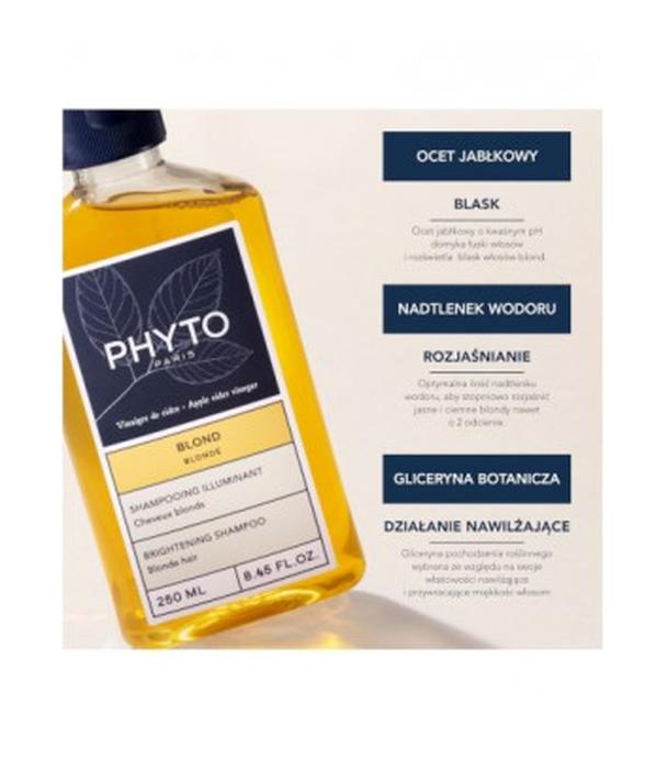 Phyto Blond Szampon podkreślający blask włosów blond, 250 ml