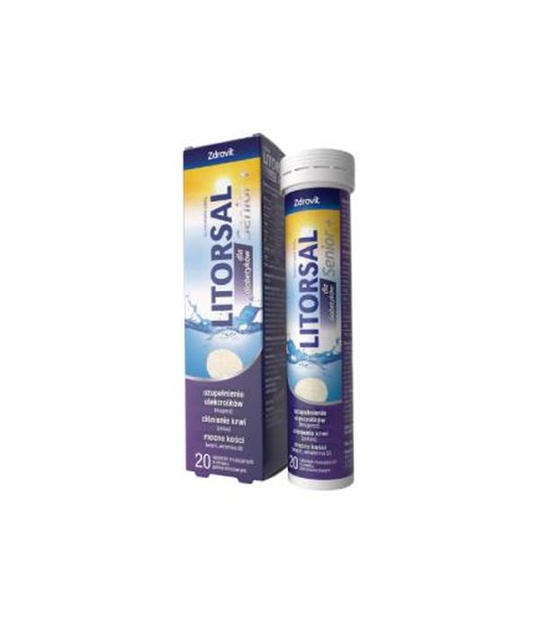 Zdrovit Litorsal Senior+ dla diabetyków, 20 tabletek musujących