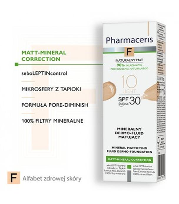 Pharmaceris F Mineralny dermo-fluid matujący Light 10, 30 ml