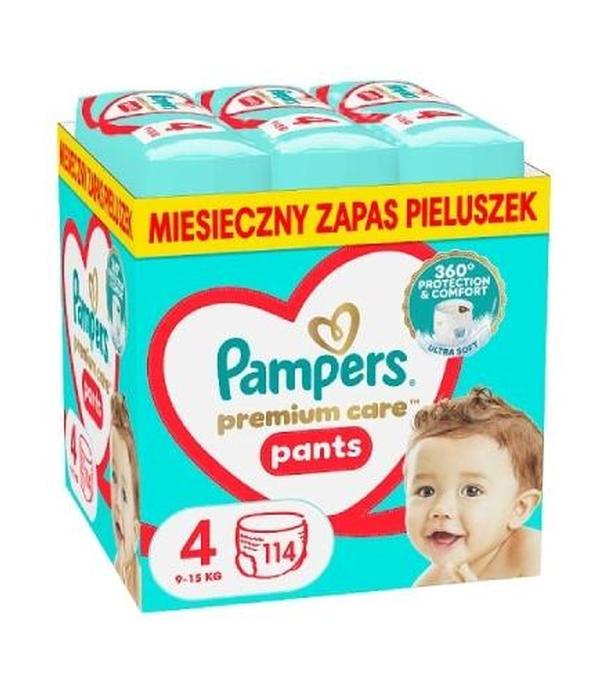 Pampers Premium Care Pieluchomajtki, rozmiar 4, 9-15 kg, 114 sztuk