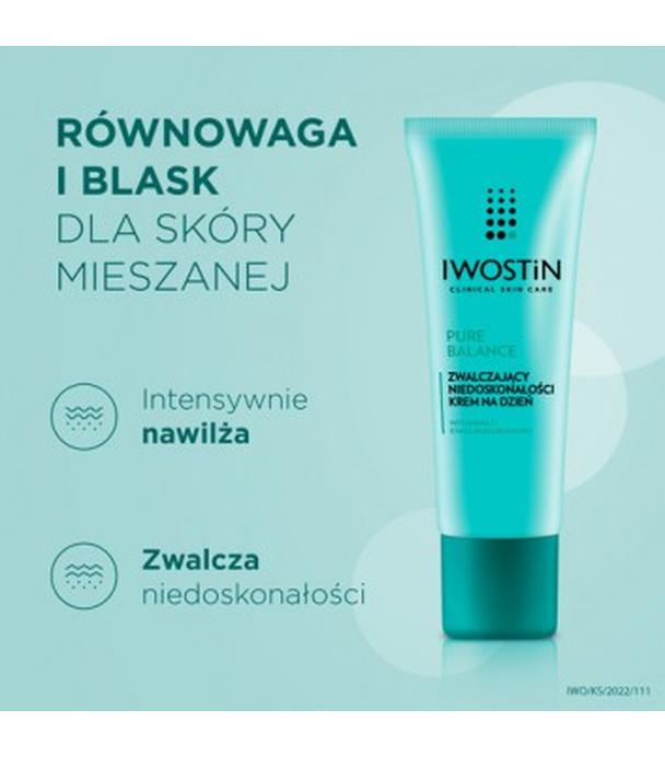 Iwostin Pure Balance zwalczający niedoskonałości krem na dzień, 50 ml, cena, opinie, stosowanie