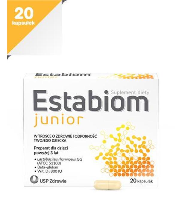 ESTABIOM JUNIOR, probiotyk na odporność, 20 kapsułek