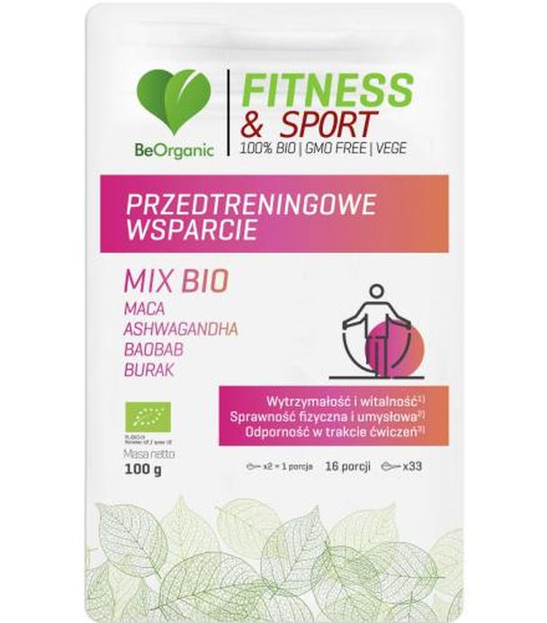 BeOrganic Fitness & Sport przedtreningowe wsparcie Mix Bio, 100 g, cena, opinie, wskazania