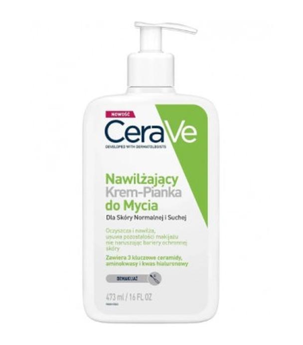 CeraVe, nawilżający krem-pianka do mycia, 473 ml